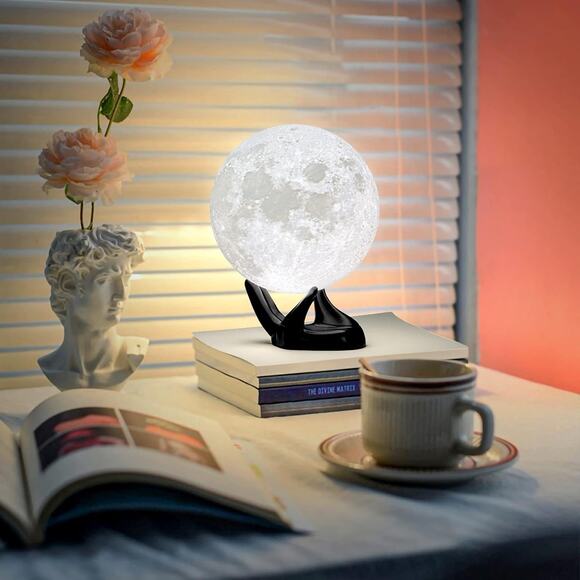 Novelty 3D Luminescent Moon Tabletop Nightlight Lamp - Picture 11 of 11